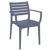 Artemis Resin Outdoor Dining Arm Chair Dark Gray ISP011