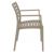 Artemis Resin Outdoor Dining Arm Chair Taupe ISP011-DVR #3