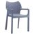 Diva Resin Outdoor Dining Arm Chair Dark Gray ISP028
