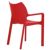 Diva Resin Outdoor Dining Arm Chair Red ISP028-RED #2