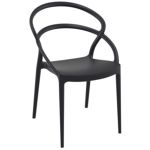 Pia Outdoor Dining Chair Black ISP086