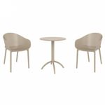Sky Bistro Set with Octopus 24" Round Table Taupe S102160