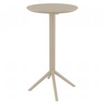 Sky Round Folding Bar Table 24 inch Taupe ISP122