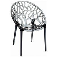 Crystal Outdoor Dining Chair Transparent Smoke Gray ISP052