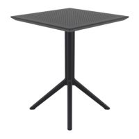Sky Outdoor Square Folding Table 24 inch Black ISP114